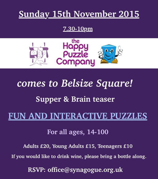 Puzzle evening flyer
