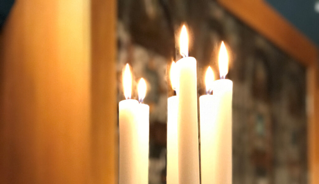 Six candles in memory of the six millio
